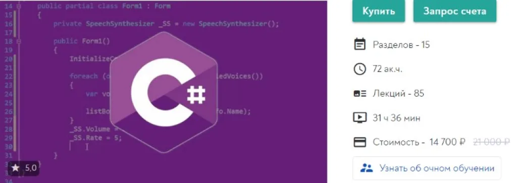 Язык программирования Visual C# — создание. Net Framework приложений
