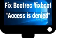 Bootrec fixboot отказано в доступе