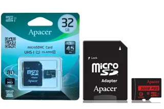 Apacer microSDHC Card Class 10 UHS-I U1 32GB + SD adapter