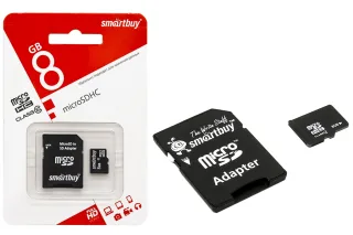 SmartBuy microSDHC Class 10 8GB + SD adapter