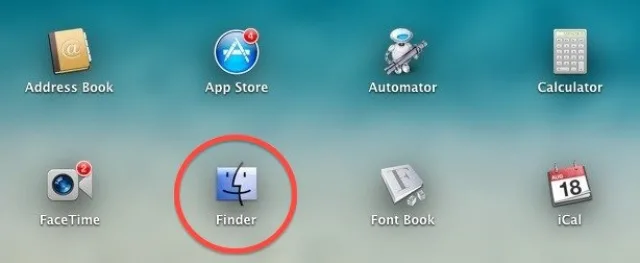 Открываем программу Finder