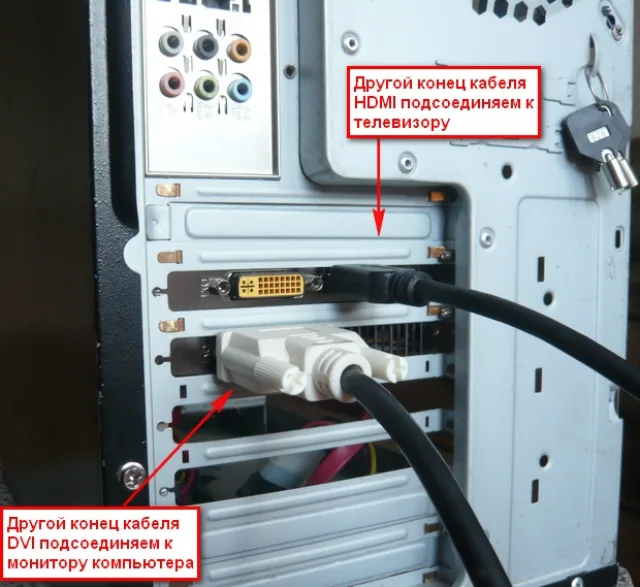 Подключение телевизора к компьютеру с помощью HDMI