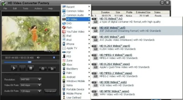 Интерфейс Free HD Video Converter Factory