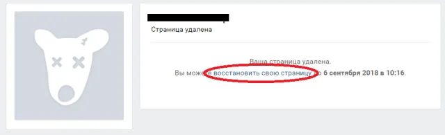 На протяжении полугода есть возможность восстановить аккаунт
