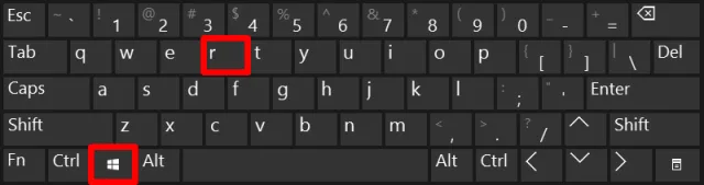 Нажимаем клавиши Windows + R