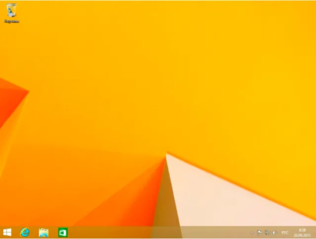Рабочий стол новой системы Windows