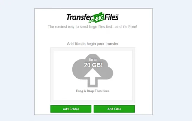 Сервис для передачи больших файлов TransferBigFiles