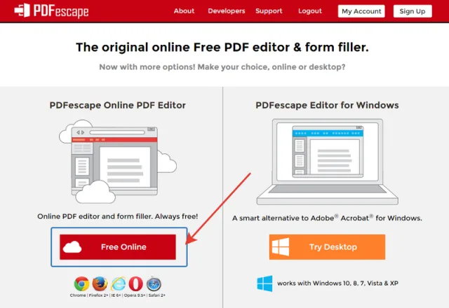 Сервис pdfescape