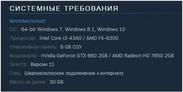 Системные требования Windows 7 и выше