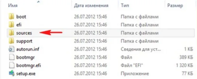 Созданные файлы переносим в категорию «source» на загрузочной флешке
