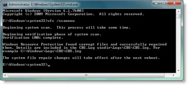Утилита «System File Checker»