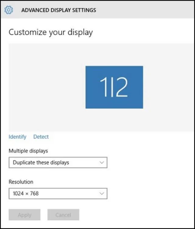 В окне поиска Windows находим и открываем «Настройки дисплея»
