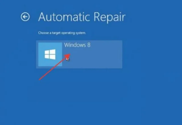 В разделе «Automatic Repair» выбираем учетную запись вашего ПК и нажимаем «Continue»