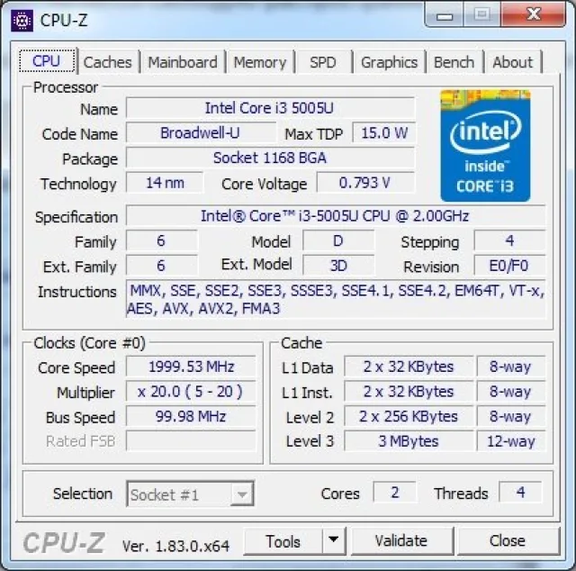 Запускаем программу, нажимаем на вкладку «CPU» и находим строку «Cores»