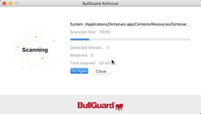 Бесплатный сканер BullGuard Virus Scan
