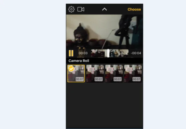 Интерфейс Video Mute для iOS