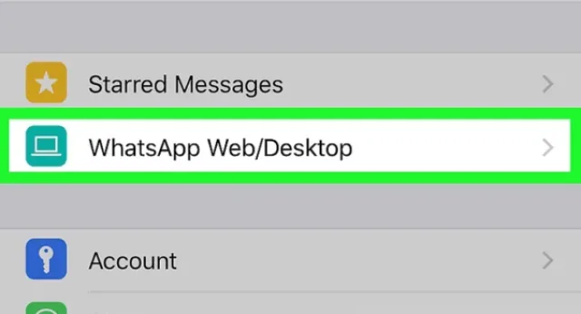 На iPhone, переходим в «Настройки», затем выбираем «WhatsApp Web-Desktop»