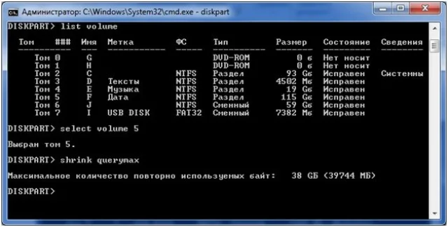 Определяем места свободного для сжатия по запросу «shrink querymax»