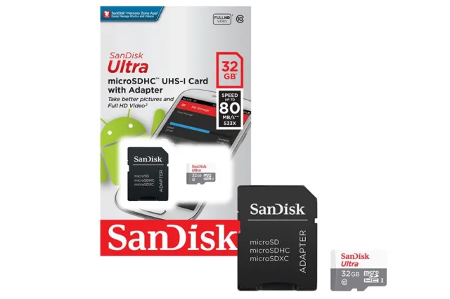 Ultra microSDHC Class 10 UHS-I 80MB s 32GB