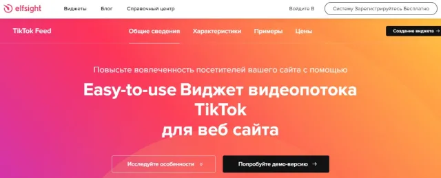 TikTok Feed (Elfsight)