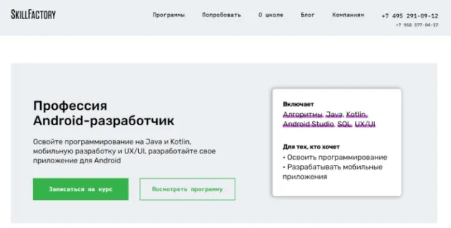 SkillFactory "Мобильный разработчик"