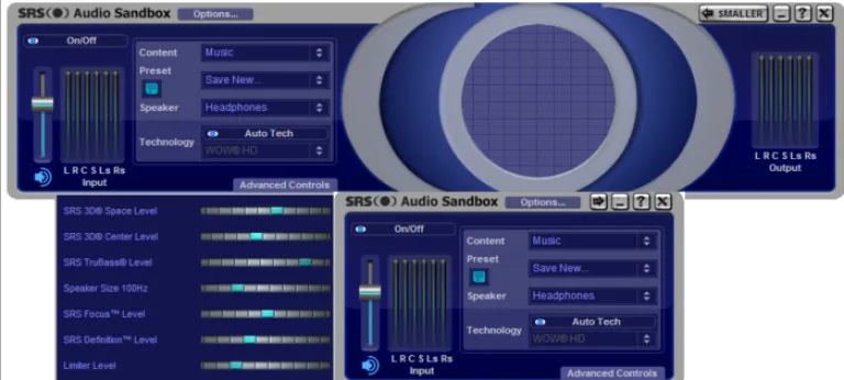 Программа SRS Audio Sandbox