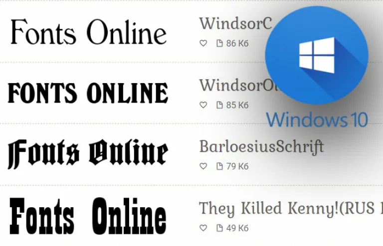 Как установить шрифты в Windows 10