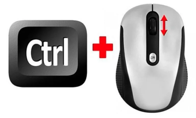 Нажатием клавиши «Ctrl» и прокручивая колесико мышки, увеличиваем или же уменьшаем изображение