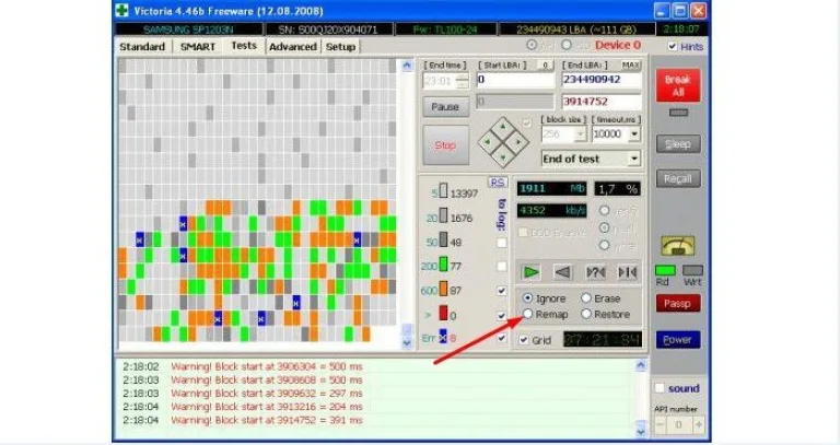 Переключаем задачу на значение «Remap»