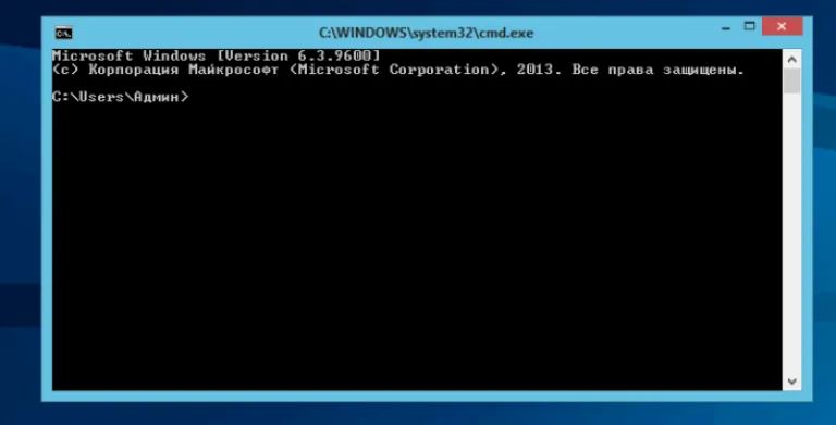 Интерфейс утилиты cmd