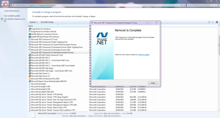 Microsoft .NET Framework встроенная программа Windows, которая нужна для работы других программ написанных на ее платформе