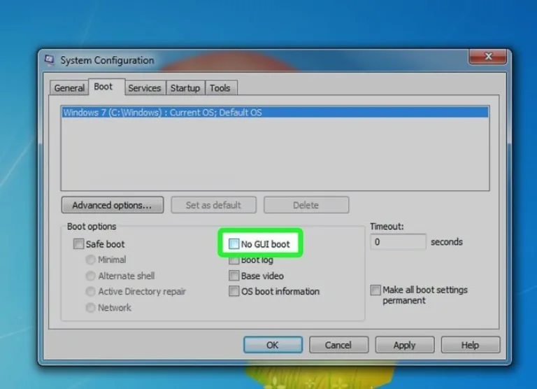 Ставим галочку на пункте «No GUI boot»