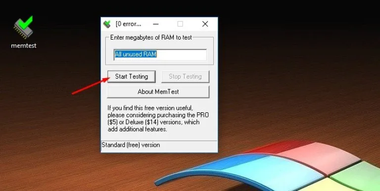Нажимаем «Start Testing»