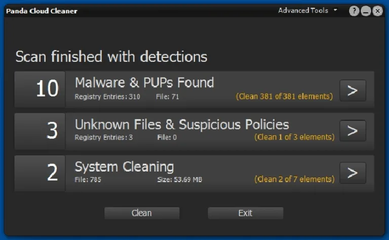Облачный антивирус Panda Cloud Cleane