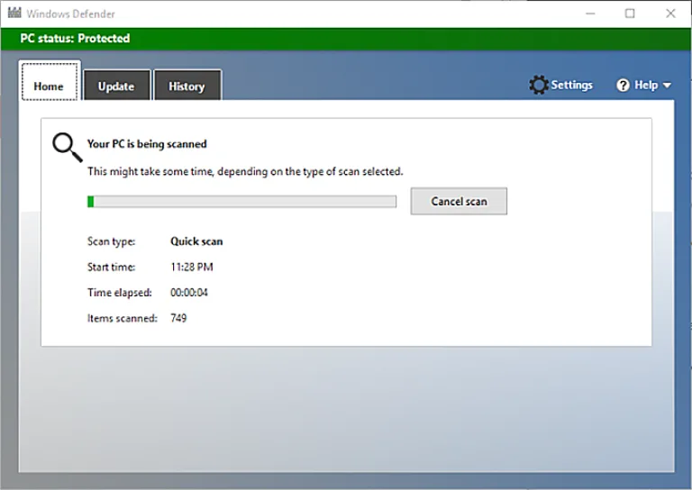 В Windows 10 можем использовать встроенный Defender