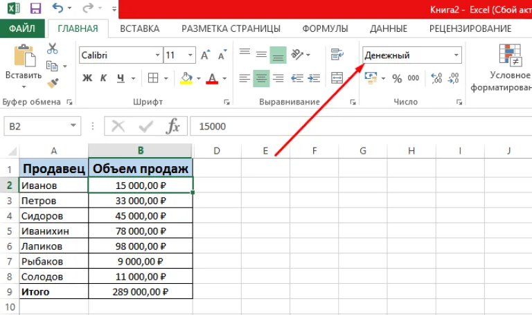 Заполняем ячейки нужными данными, выставляем в соответствующих ячейках «Денежный» формат