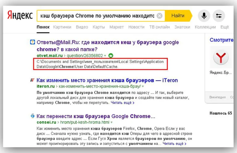 Адреса папок с историей, кэшем и cookie браузеров можно выяснить через Интернет