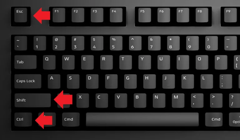 Одновременно нажимаем клавиши «Shift+Ctrl+Esc»