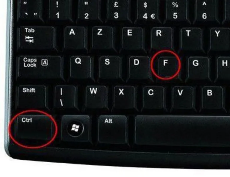 Нажимаем вместе «Ctrl+F»