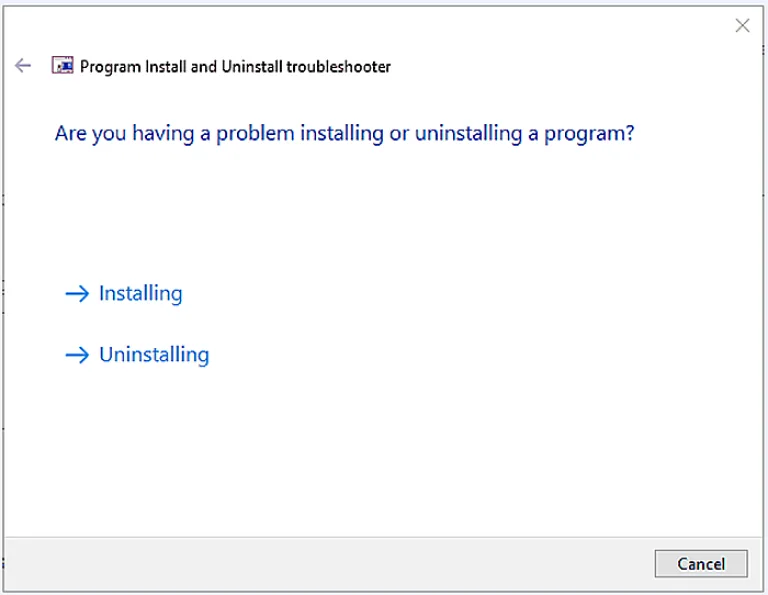 Выбираем «Uninstalling», если iTunes была установлена, и «Installing», если еще нет