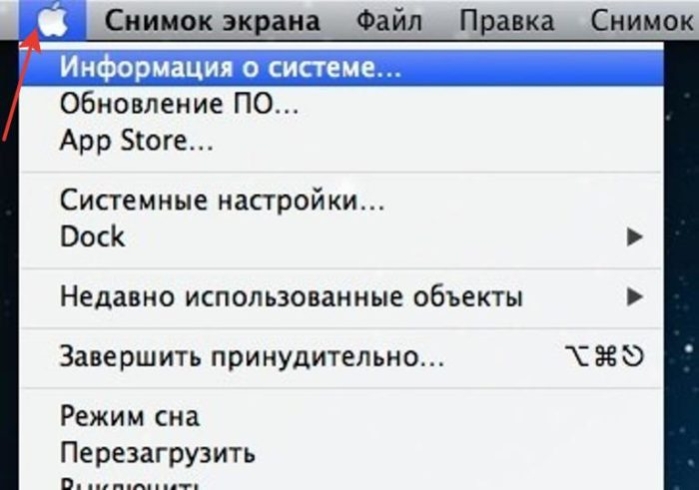 Одновременное нажатие клавиши «Option» и иконки Apple даёт быстрый доступ к информации о характеристиках системы