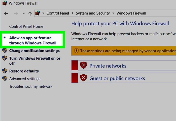 В открывшемся окне щелкаем по ссылке «Allow the app...»
