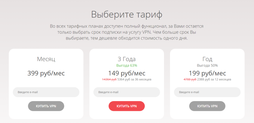 Выбираем подходящий тариф