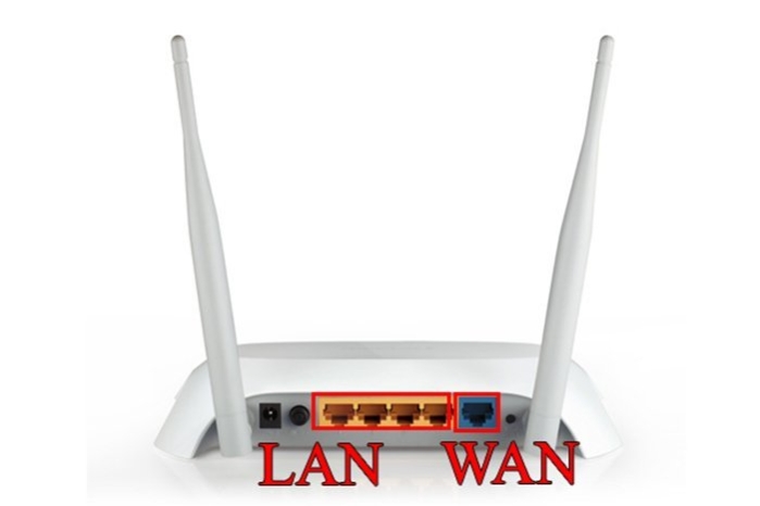 WAN-порт предназначен для подключения к интернету, а LAN – для локальной сети