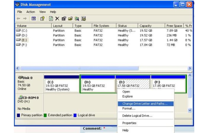 Открываем окно «Disk Management»