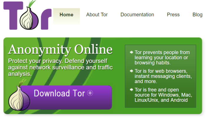 Нажимаем по кнопке «Download Tor»