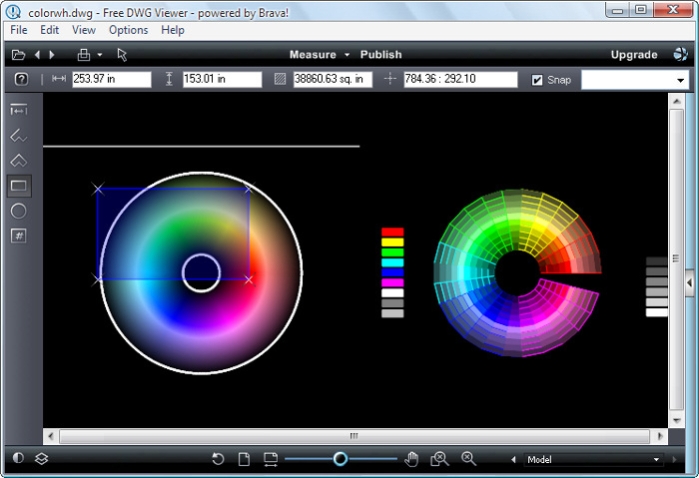 Интерфейс программы Free DWG Viewer