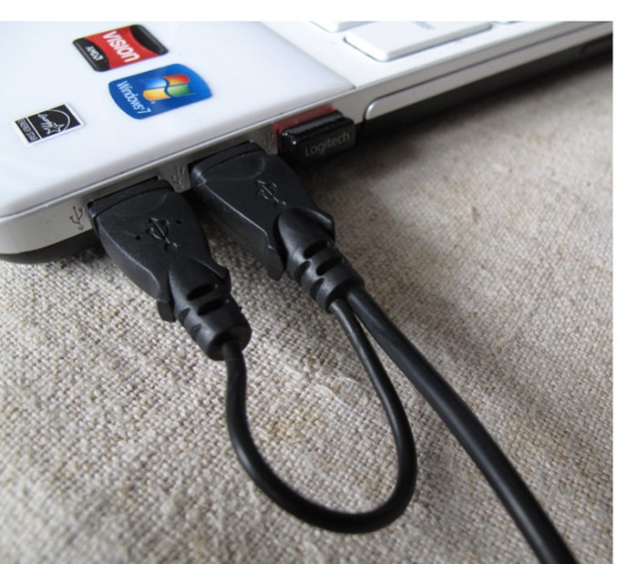Вариант подключения второго USB-разъема, расположенного на кабеле, идущего в комплекте с корпусом
