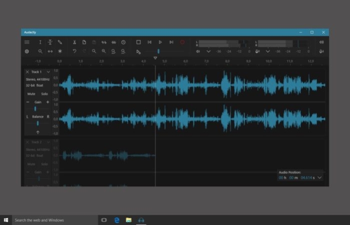 Интерфейс программы Audacity