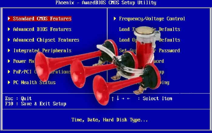 Сигналы AWARD BIOS
